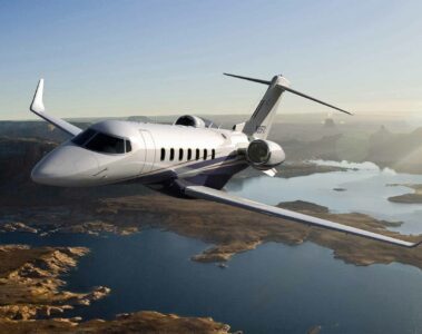 Sparfell private jet in the sky