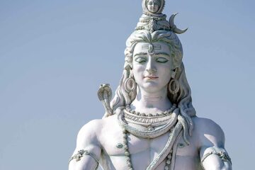 Statue of Hindu deity Shiva in Rishikesh, India