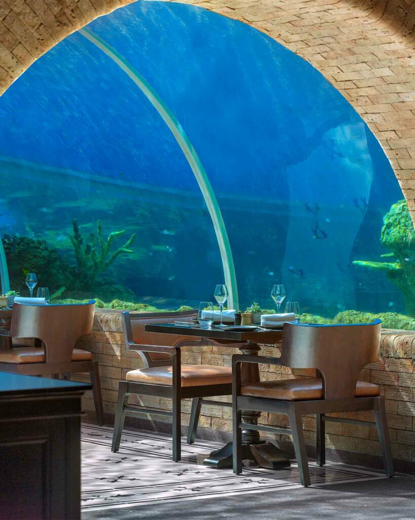 Underwater dining at The Apurva Kempinski Bali, Bali, Indonesia