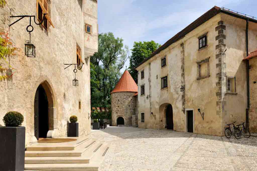 Courtyard at The Grad Otočec, Otočec, Slovenia