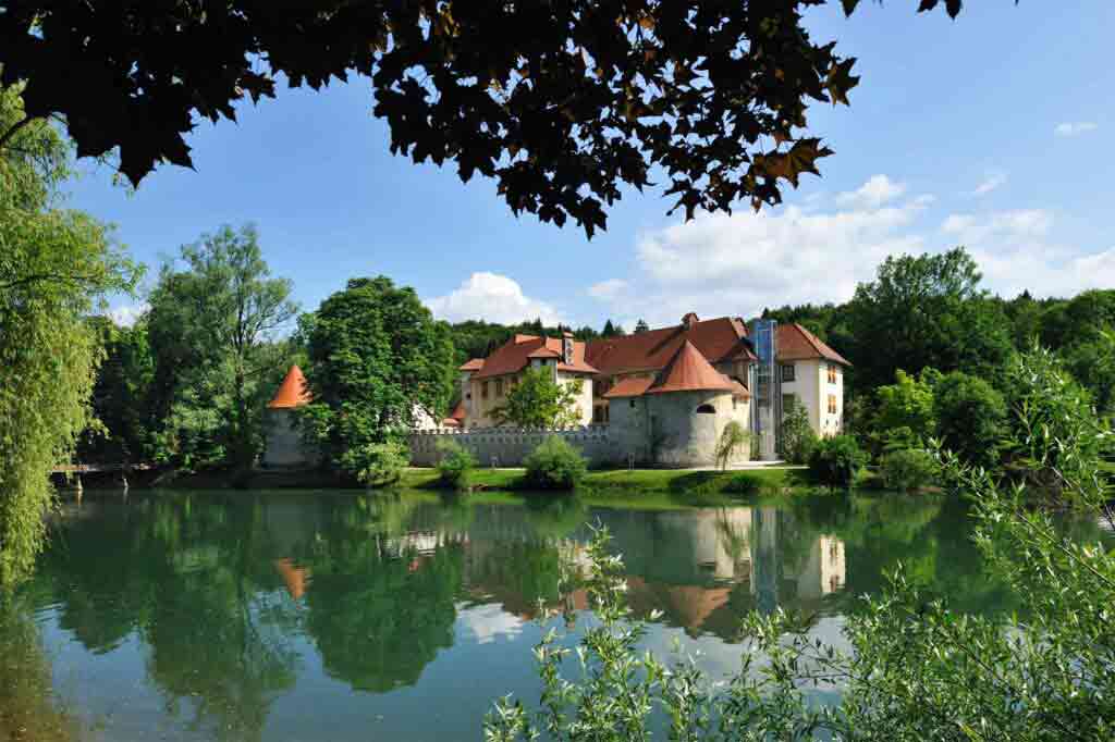 Exterior view of The Grad Otočec, Otočec, Slovenia