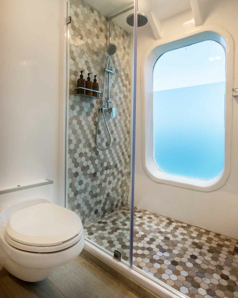 Bathroom aboard the Theory by Ecoventura, Galápagos Islands, Ecuador