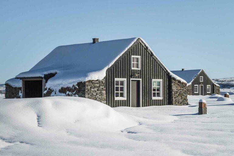 Winter at Torfhús Retreat, Selfoss, Iceland