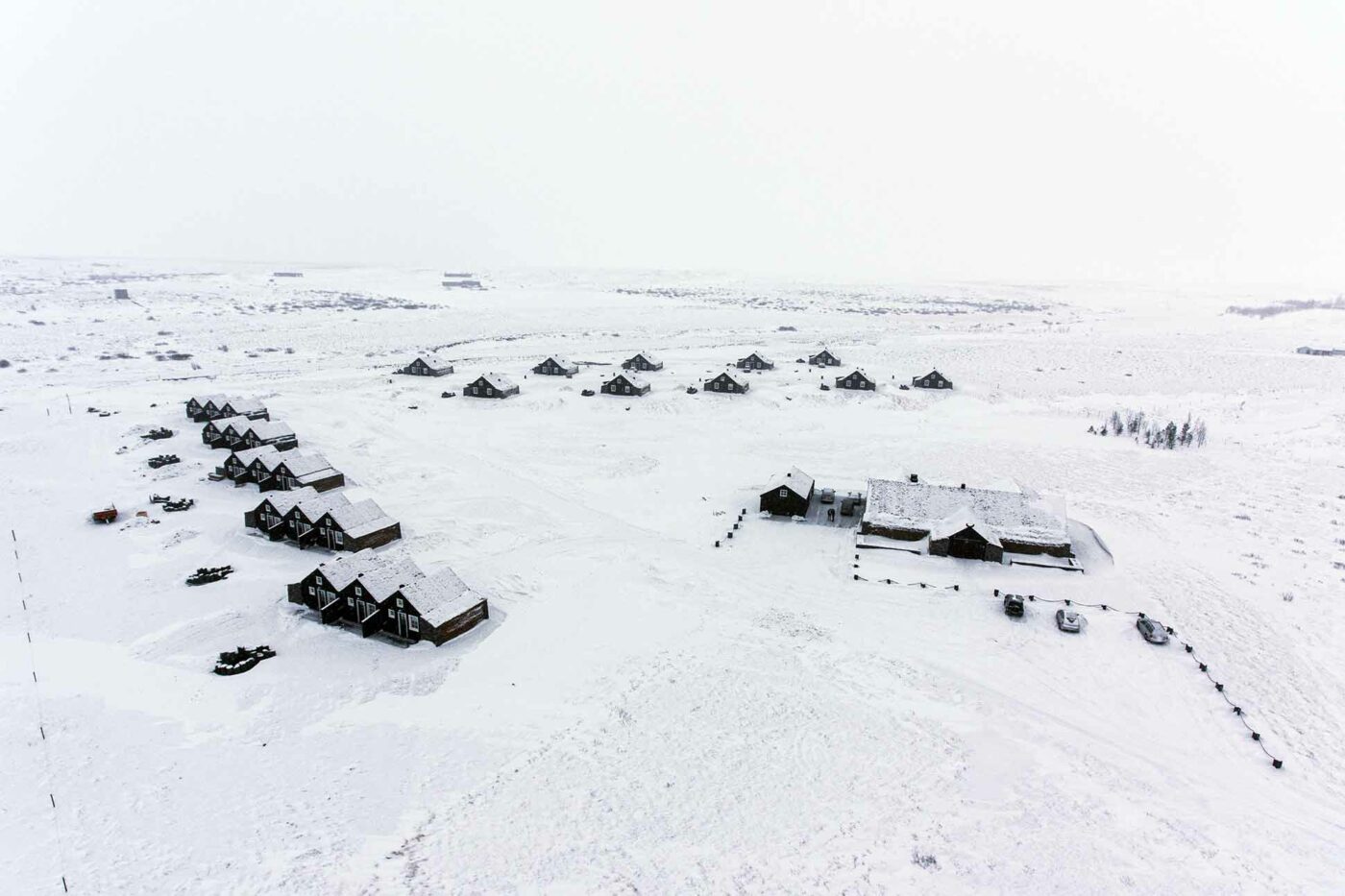Aerial view of Torfhús Retreat, Selfoss, Iceland