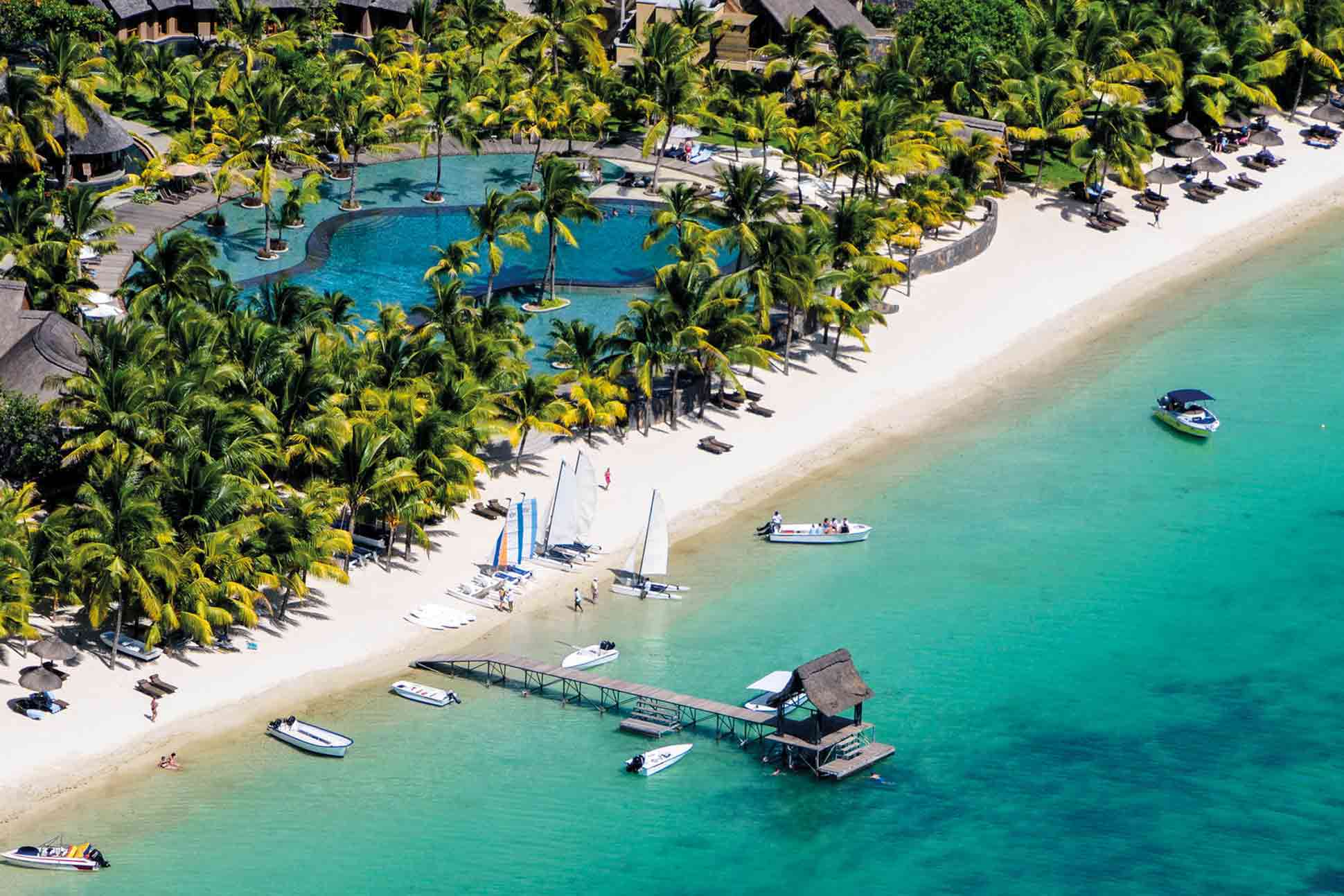 Trou aux Biches, Mauritius bird's eye view