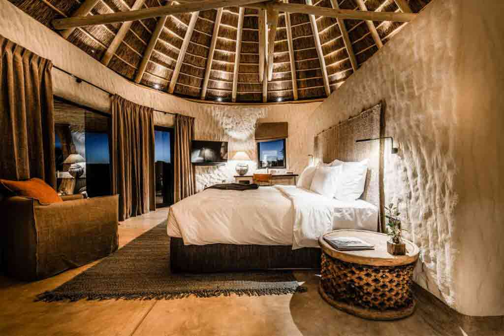 Luxury bedroom at Zannier Hotels Omaanda, Namibia