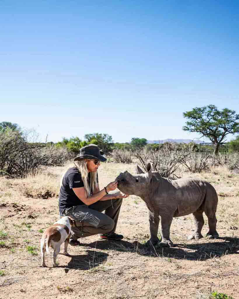Baby white rhino 'Hope', Zannier Reserve, Namibia
