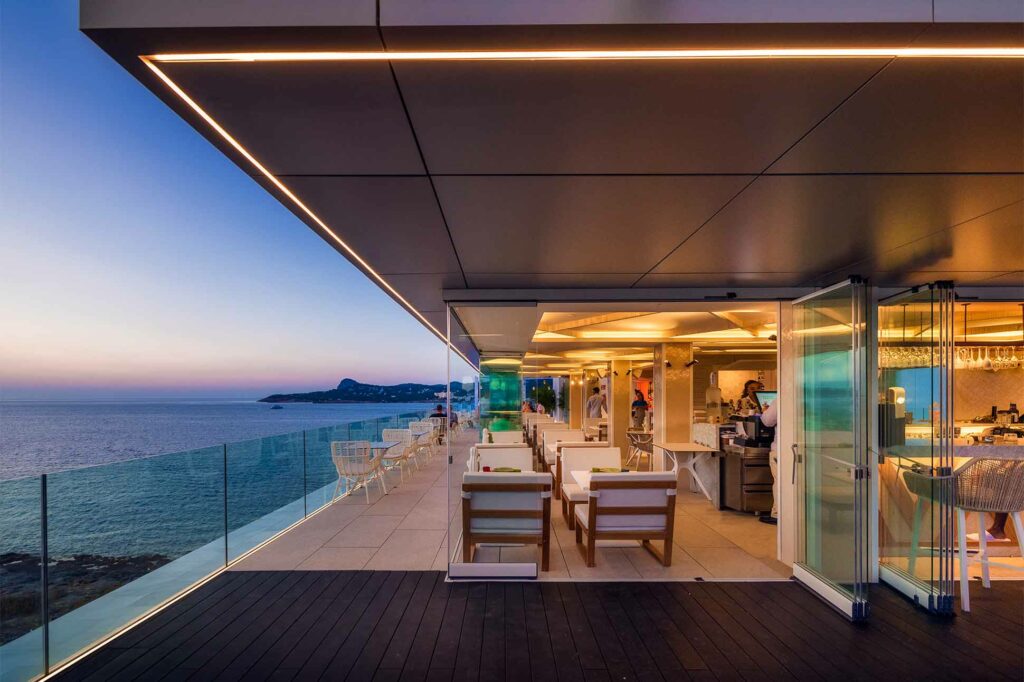 Belvue rooftop bar at Amàre Beach Hotel, Ibiza, Spain