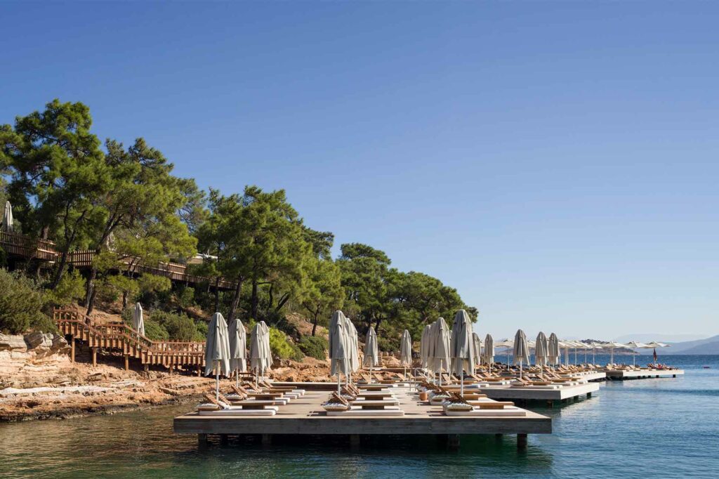 Seaside loungers in Turkey