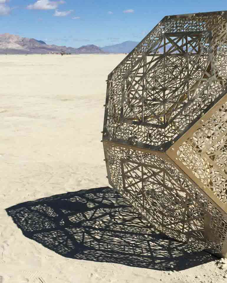 Desert artwork at Burning Man, Black Rock City, Nevada, USA
