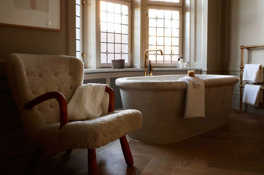 Hotel bathroom in Stockholm