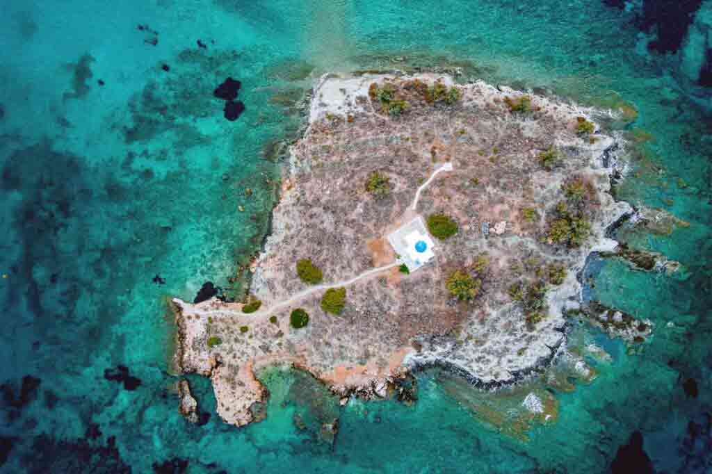 The Greek islands from above make for a gorgeous sight