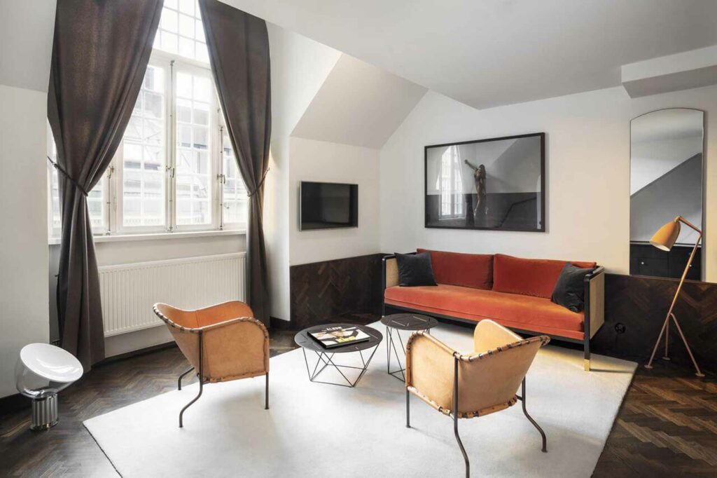 Hotel room in the Swedish capital