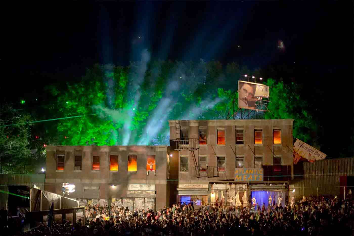 Outside NYC Downlow at Glastonbury Festival, Pilton, Somerset, United Kingdom