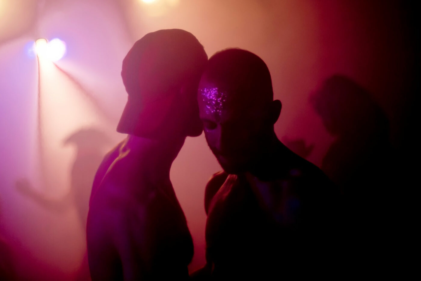 A couple dancing during Glastonbury Festival, Pilton, Somerset, United Kingdom