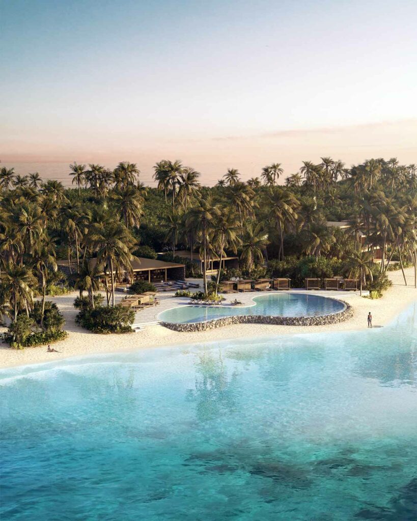 Beachside pool at Patina Maldives, Fari Islands