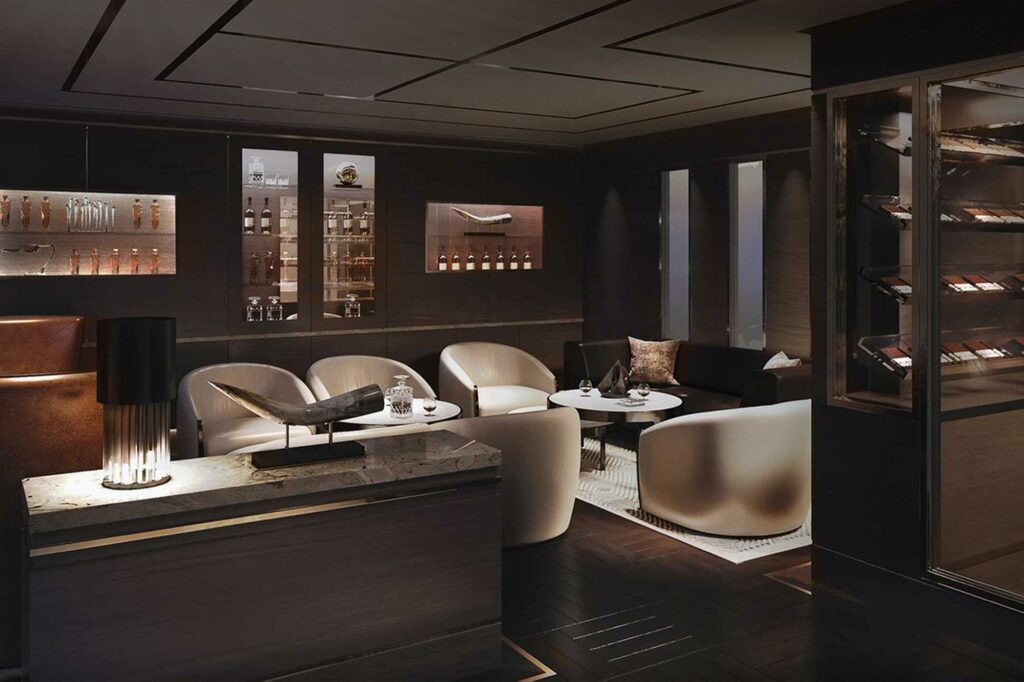 The Ritz-Carlton Yacht Collection lounge render