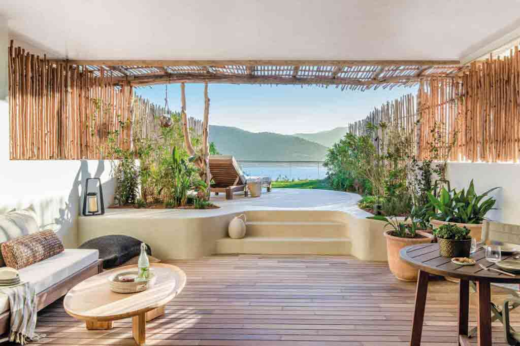 Bay-view room at Six Senses Ibiza, Spain