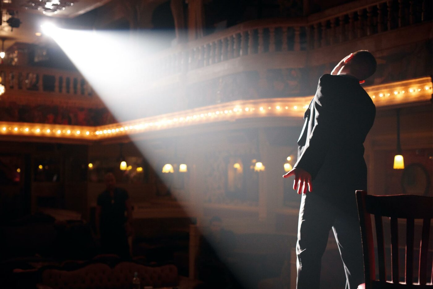 On stage with Alan Cumming OBE, NYC, New York, USA