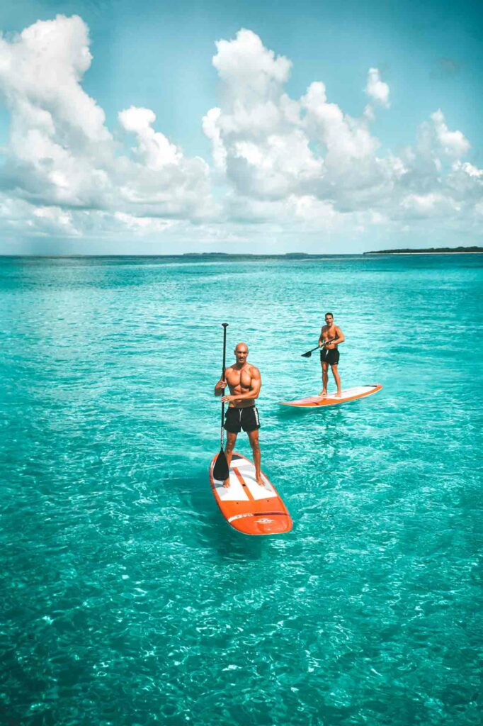 Paddleboarding at Soneva Maldives