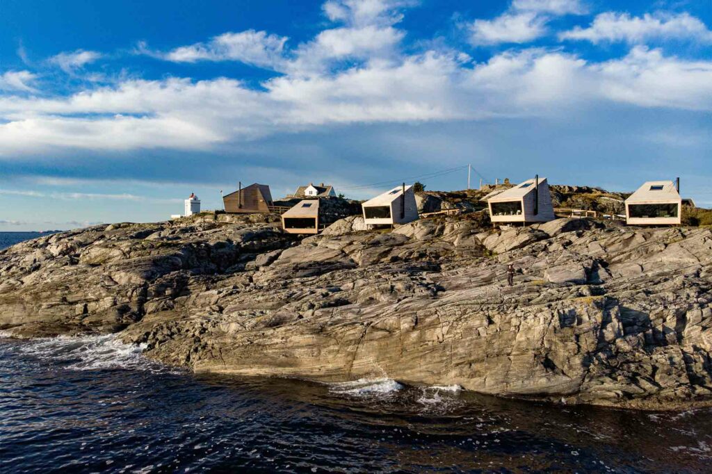 Exterior of Flokehyttene, Norway designer cabins