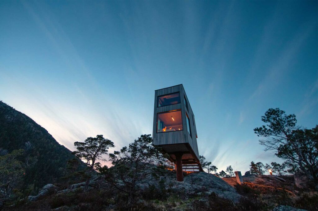 Exterior of The Bolder Sky Lodges, Forsand, Norway