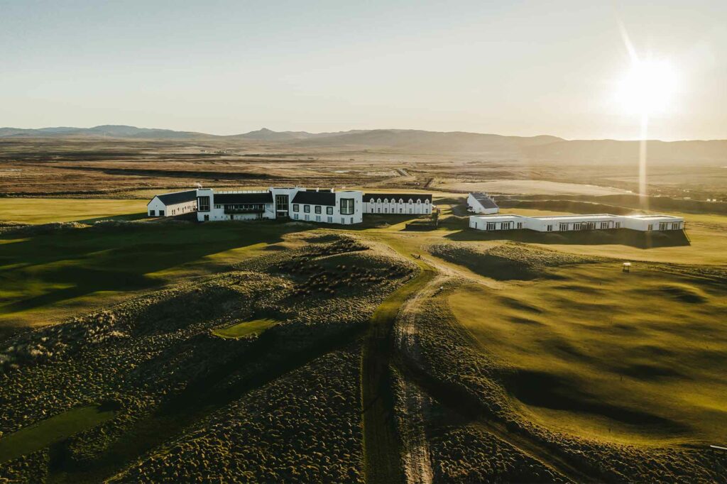 Aerial of The Machrie, Isle of Islay, Scotland