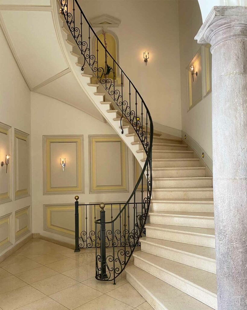 Staircase at Casa Gangotena, Quito, Ecuador