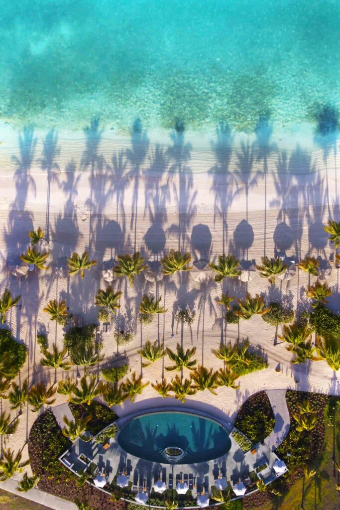 Beachside pool at Jumby Bay Island, Antigua