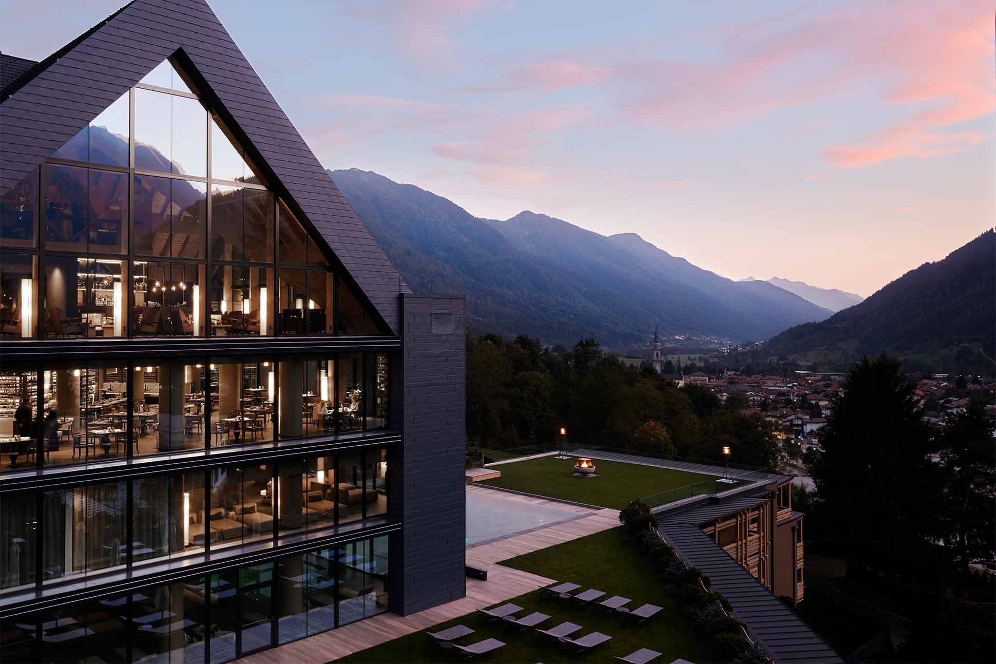 Exterior view of Lefay Resort and SPA Dolomiti, Trentino, Italy