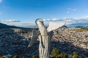 Statue overlooking Quito, Ecuador