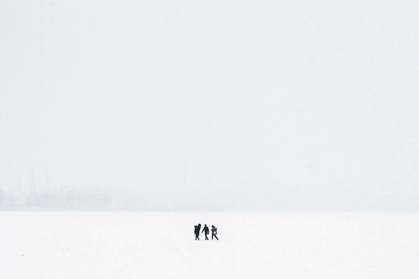 Snow landscape in Tallinn, Estonia