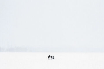 Snow landscape in Tallinn, Estonia