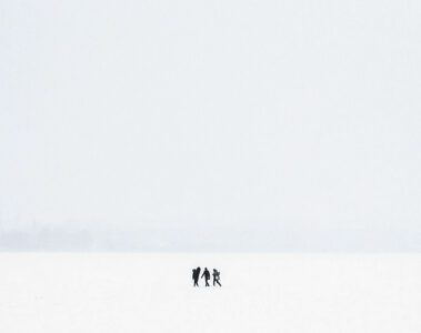 Snow landscape in Tallinn, Estonia