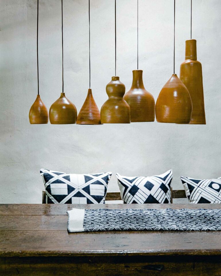 Interior design detail at Uxua Casa Hotel, Trancoso, Brazil