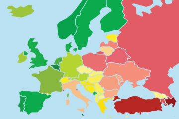 ILGA Europe LGBTI+ rights map