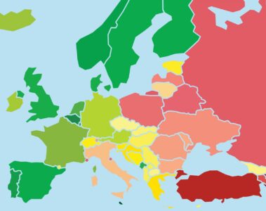 ILGA Europe LGBTI+ rights map