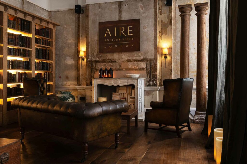 Entrance area at AIRE Ancient Baths London, UK