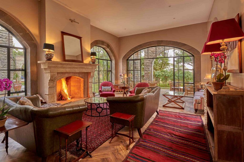 Lobby at The Retreat at Giraffe Manor, The Safari Collection