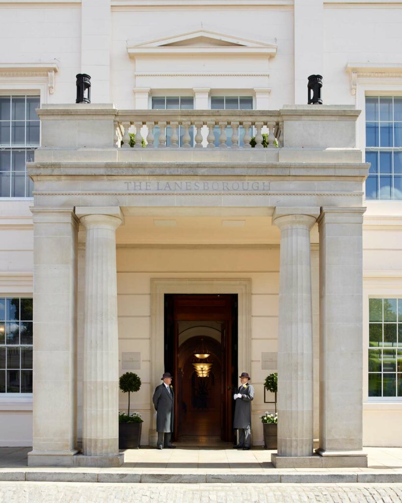 Entrance of The Lanesborough, London, United Kingdom