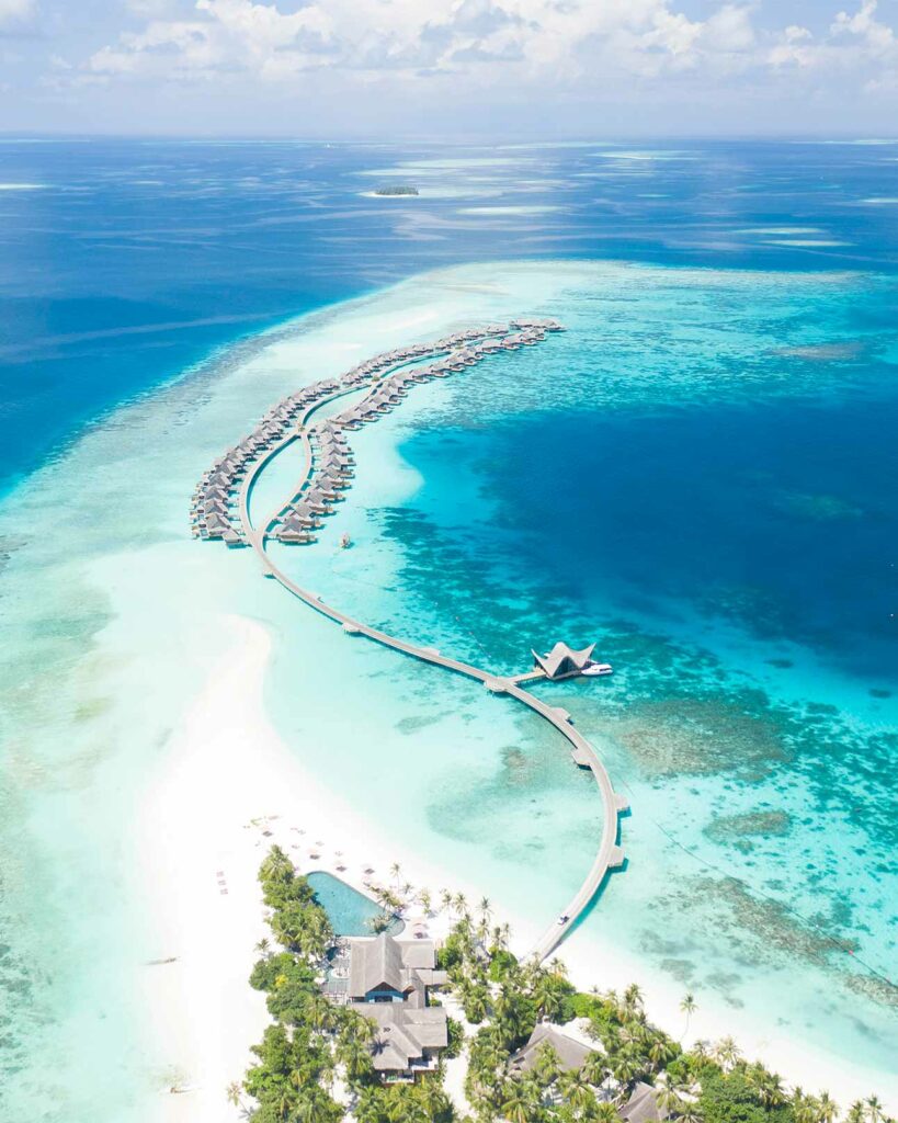 Aerial view of JOALI, Maldives