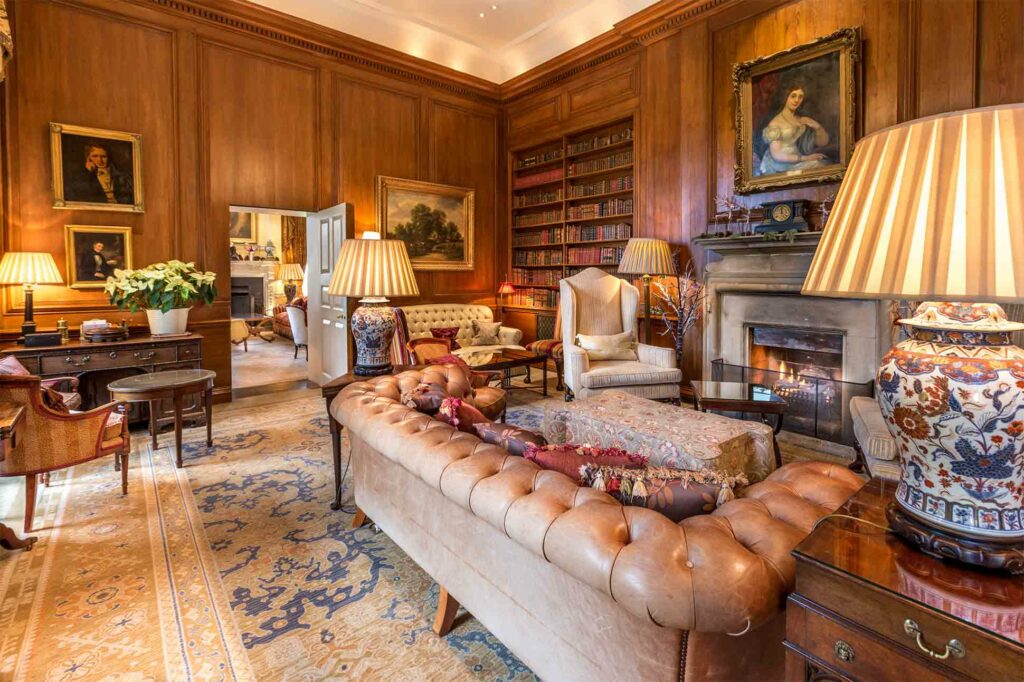 The Library at Lucknam Park, Wiltshire, United Kingdom