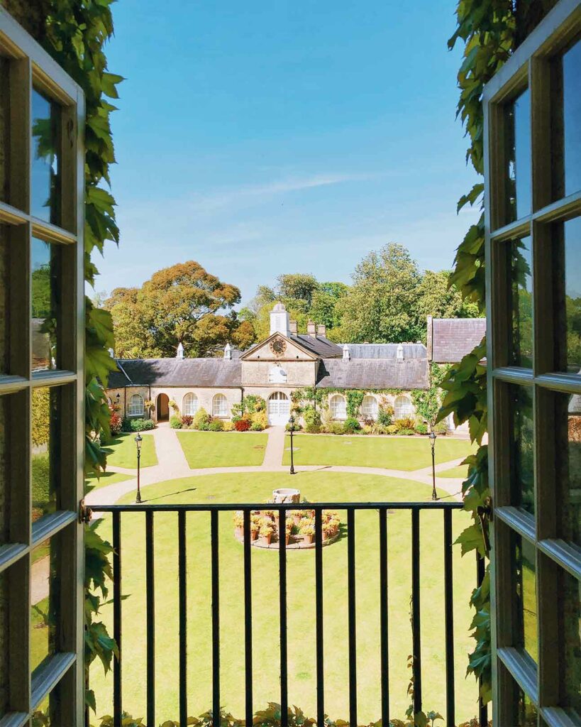 View over the courtyard in Wiltshire, United Kingdom