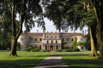 Exterior view of Lucknam Park, Wiltshire, United Kingdom