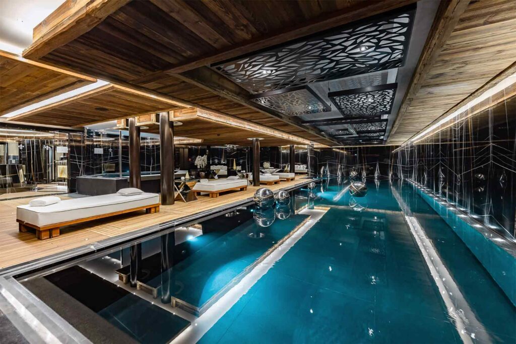 Indoor pool at Ultima Gstaad, Gstaad, Switzerland