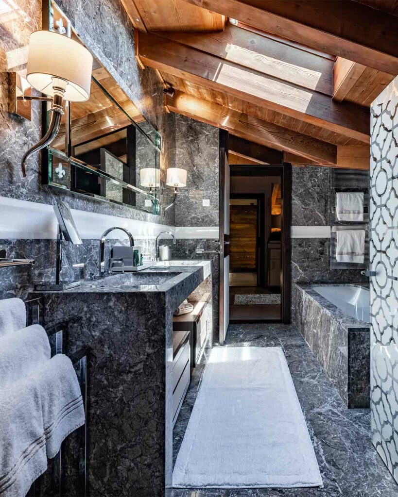 Bathroom at Ultima Gstaad, Gstaad, Switzerland