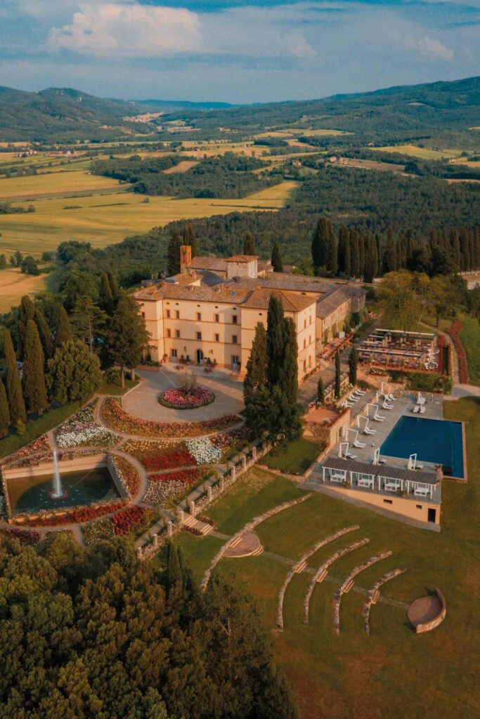 Belmond Castello di Casole aerial view