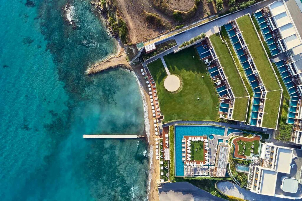 Aerial view of Lesante Blu, Zakynthos, Greece