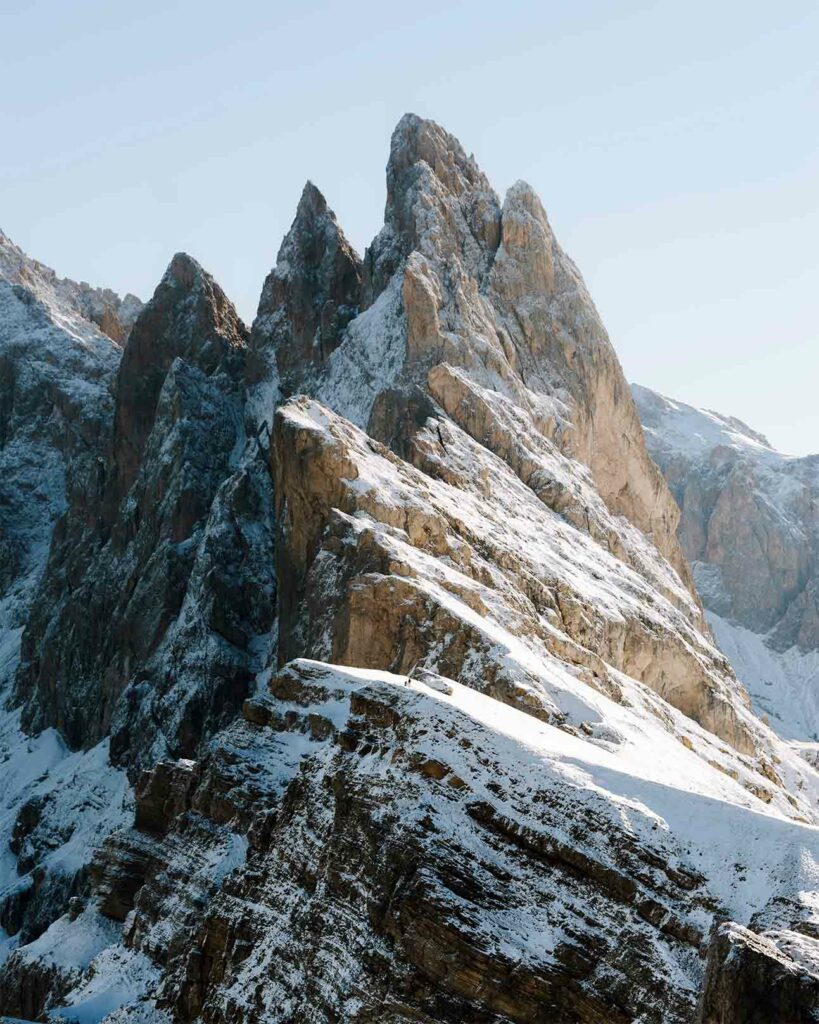 The snow-capped Dolomites, Italy