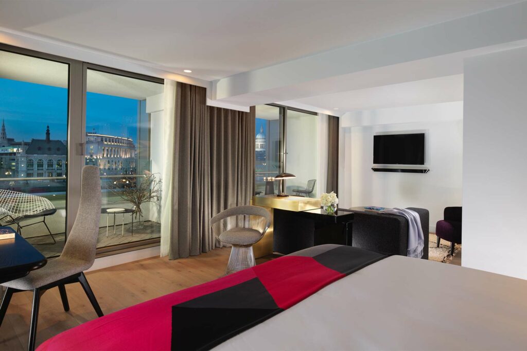 Signature Balcony Suite at Sea Containers, London, United Kingdom